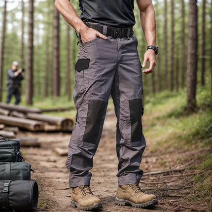 Falour Men's Work Trousers Waterproof Ripstop Tactical Cargo Trousers