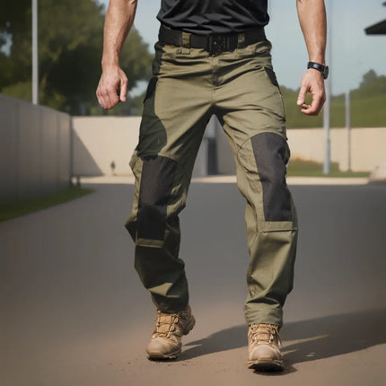 Falour Men's Work Trousers Waterproof Ripstop Tactical Cargo Trousers