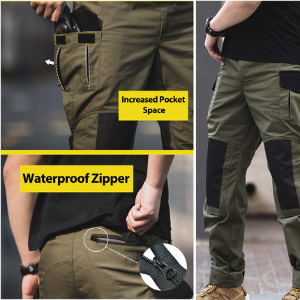 Falour Men's Work Trousers Waterproof Ripstop Tactical Cargo Trousers