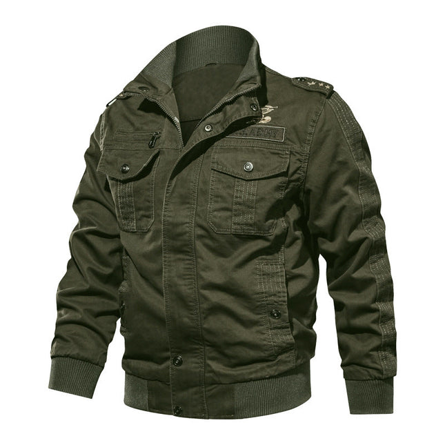 Falour Cotton Lightweight Army Winderbreaker Jacket